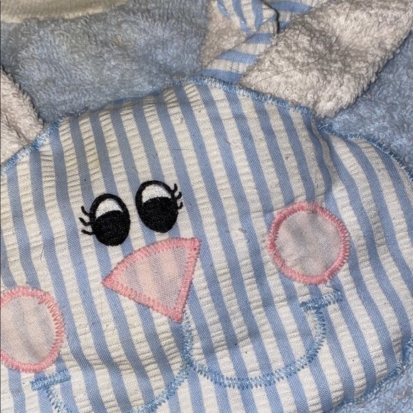 Rare Vintage Mullin Square Kids Bunny Baby Bib - Picture 2 of 4